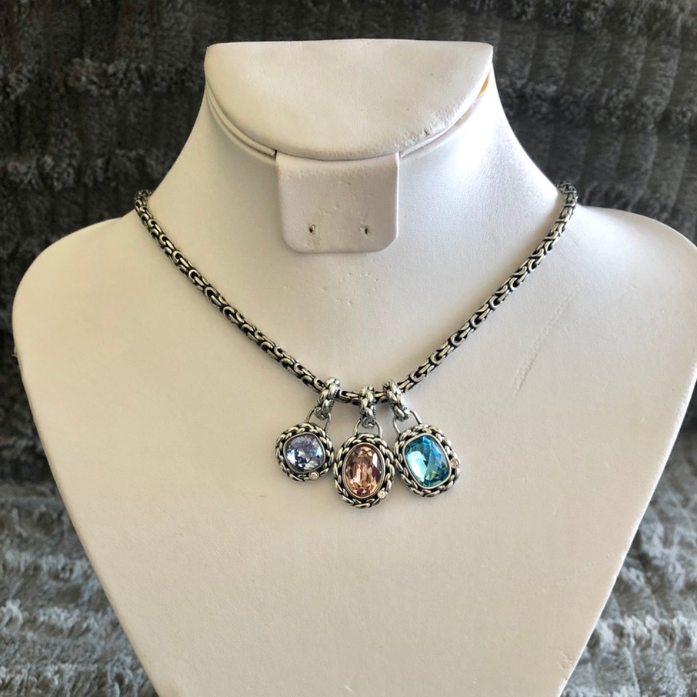 Swarovski Necklace & Charms Size O/S Lav/Peach/Blu